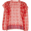ULLA JOHNSON plaid blouse - Srajce - kratke - 