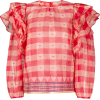 ULLA JOHNSON ruffled checked blouse - Košulje - duge - 