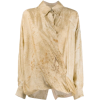 UMA WANG vintage motif draped blouse - Košulje - duge - 