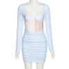 U-neck color block dress - Vestiti - $22.39  ~ 19.23€