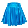 Urban CoCo Women's Shiny Flared Pleated Mini Skater Skirt - Skirts - $14.85 