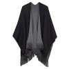 Urban CoCo Women's Winter Vintage Poncho Capes Tassel Blanket Shawl Wrap Cardigan Coat - Accessories - $24.80 