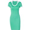 U-shaped polo collar short sleeve dress - Vestidos - $19.99  ~ 17.17€