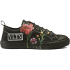 VALENTINO GARAVANI black floral sneakers - Sneakers - 
