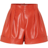 VALENTINO High-rise leather shorts - pantaloncini - 