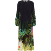 VALENTINO Printed silk maxi dress - sukienki - 