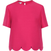VALENTINO Scalloped wool and silk top - 半袖衫/女式衬衫 - $1,550.00  ~ ¥10,385.52