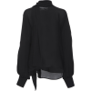 VALENTINO black silk scarf neck blouse - Camisa - curtas - 