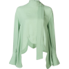 VALENTINO scalloped hem blouse - 长袖衫/女式衬衫 - 