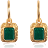 VALÉRE Gold-Plated Malachite Earrings - Kolczyki - 