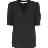 VERONICA BEARD Garland silk blouse - Рубашки - короткие - 