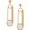 VERSACE crystal embellished safety pin e - Earrings - 
