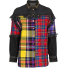 VERSACE plaid and denim wool button down - 長袖シャツ・ブラウス - 