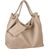 VIANCA Oversized Embossed Woven Pattern Top Double Handle Shopper Tote Hobo Shoulder Bag Satchel Handbag Pewter - 手提包 - $35.50  ~ ¥237.86