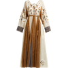 VITA KIN Magnolia embroidered linen dres - Obleke - 