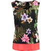 V NECK FLORAL - Top - Košulje - kratke - 