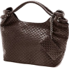 VONETTA Brown Embossed Woven Large Hobo Double Handles Shoulder Bag Satchel Handbag Purse w/Mini Bag - Hand bag - $25.50 