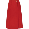 Valentino - Embellished Wool Wrap Skirt - Suknje - 