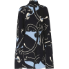 Valentino Panther-Print Silk Cape Dress - sukienki - 