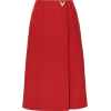Valentino Red Midi Skirt - Suknje - 