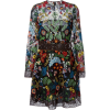 Valentino floral embroidered dress - sukienki - 