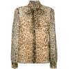 Valentino pussy-bow leopard blouse - Srajce - dolge - 