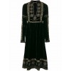 Velvet black and gold fall dress - Dresses - 
