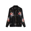 Verdusa Women's Casual Floral Printed Zip up Bomber Jacket Outwear - Outerwear - $15.99  ~ ¥107.14