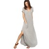 Verdusa Women's Casual V Neck Side Split Beach Long Maxi Dress - Dresses - $14.99 