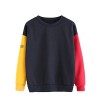 Verdusa Women's Colorblock Sweatshirt Long Sleeve Pullovers Tops Shirt - Shirts - $16.99 