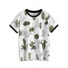 Verdusa Women's Summer Short Sleeve Cute Cactus Print Tunic T-Shirt Tops - Рубашки - короткие - $10.99  ~ 9.44€