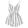 Verdusa Women's Vertical Striped V Neck Wrap Cami Jumpsuit Romper - Pantalones - $15.99  ~ 13.73€