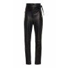Versace High Rise Leather Pant - Леггинсы - 