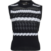 Versace Stripe Knit Sleeveless Top - Vests - 