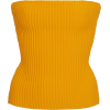 Versace yellow strappless ribbed top - 半袖衫/女式衬衫 - 