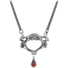 Vertebra & Garnet Necklace #vampire - Necklaces - $70.00 