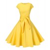 V fashion Women's 1950s Style Vintage Dress Retro Rockabilly Party Cocktail Dress Polka Dots & Solid Color - Dresses - $17.99 