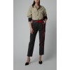 Victoria Beckham Belted Wool-Blend Pants - Calças capri - 