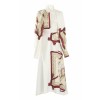 Victoria Beckham Printed Silk Draped-Sle - sukienki - 