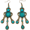 Victorian Style Teal/ Azure Earrings - Kolczyki - £6.60  ~ 7.46€