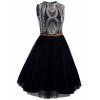 Vijiv 1920s Short Prom Dresses A Line High Neck Organza Beaded Homecoming Dress - Obleke - $41.99  ~ 36.06€