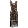 Vijiv 1920s Vintage Inspired Sequin Embellished Fringe Prom Gatsby Flapper Dress - Dresses - $29.99 