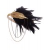 Vijiv Black Gold Headpiece Vintage 1920s Headband Flapper Great Gatsby - Beauty - $11.99  ~ ¥1,349