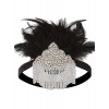 Vijiv Black Silver 20s Headpiece Vintage 1920s Flapper Headband Great Gatsby - Accessories - $9.99  ~ £7.59