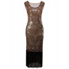 Vijiv Long Prom 1920s Vintage Fringe Sequin Art Nouveau Deco Flapper Dress - Dresses - $29.99  ~ £22.79