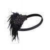 Vijiv Vintage Black Feather Silver 20s Headpiece 1920s Flapper Headband - Аксессуары - $11.99  ~ 10.30€