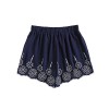 Vintage Floral Embroidery Shorts - スカート - $14.99  ~ ¥1,687