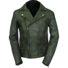 Vintage Biker Men’s Green Lambskin Leather Jacket - Jacket - coats - 214.00€  ~ $249.16