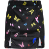 Vintage Butterfly Print Skirt Velvet Hig - Skirts - $25.99 