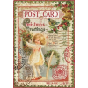 Vintage Christmas Card - Tła - 